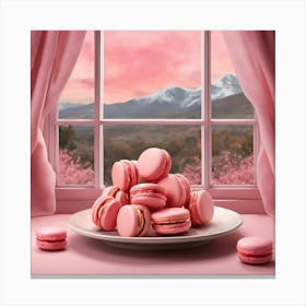 Pink Macarons Canvas Print