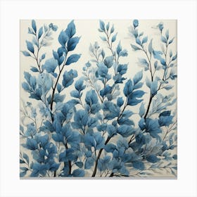 Blue Branches Art Print Canvas Print