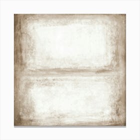 Abstract Minimalist square neutral art work, Rothko Inspired Reflections Neutral Canvas Print