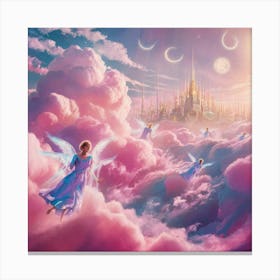 Angels In The Clouds 1 Canvas Print