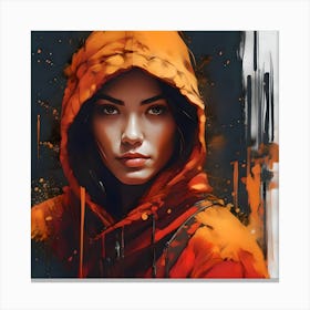 Hooded Woman (1) Canvas Print