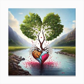 Leonardo Diffusion Xl A Healthy Vibrant Tree Growing Out Of A 0 Canvas Print