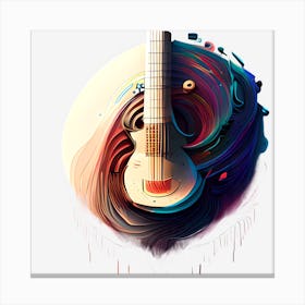 Abstract Guitar Canvas Print
