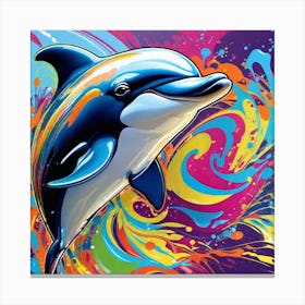 Dolphin Painting 7 Canvas Print