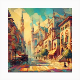 Cityscape Painting 3 Canvas Print