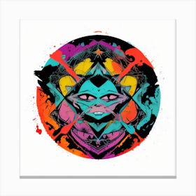 Circle With A Face Canvas Print