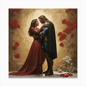 King And Queen art print paintings Canvas Print