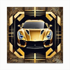 Gold Sports Car 5 Canvas Print
