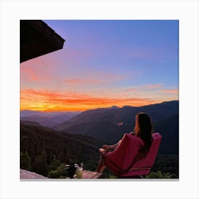 Sunset In The Mountains 22 Canvas Print