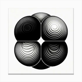 Abstract Black And White Painting Canvas Print