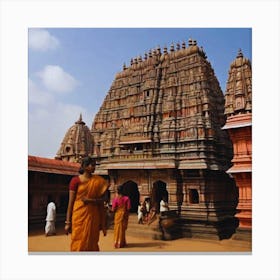 Hindu Temple landscape Canvas Print