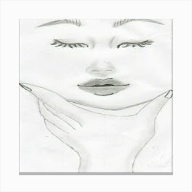 Face Drawing Canvas Print