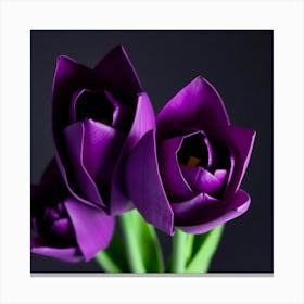 Purple Tulips 1 Canvas Print