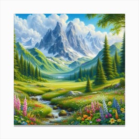 Mountain Valley Canvas Print