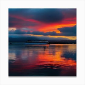 Sunset Over The Sea 3 Canvas Print