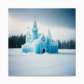 Ice castle, white Canvas Print