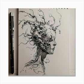 Woman'S Head 8 Canvas Print