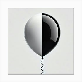 Black And White Balloon Canvas Print