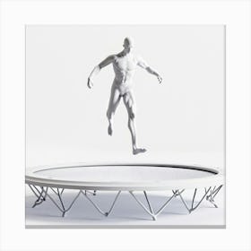 Trampoline Jumping Man Canvas Print