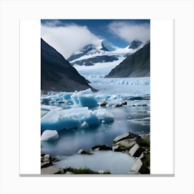 Glacier In New Zealand Canvas Print
