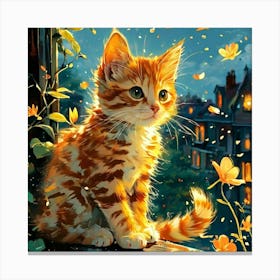 Cuteness Overload Action Dynamic Pose Cartoon Beautiful Mail Art On Cracked Paper Markers Drawing(3) Canvas Print