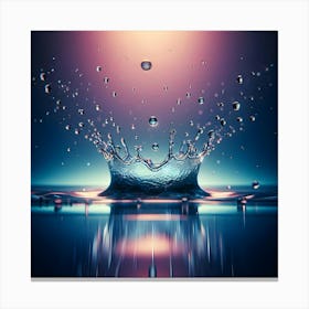 Water Drop Stock Videos & Royalty-Free Footage Canvas Print