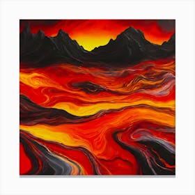 Fire And Lava Canvas Print