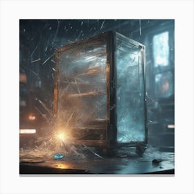 Broken Glass Cabinet Canvas Print