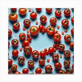 Red Tomatoes In A Circle Canvas Print