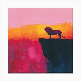 Lion On The Cliff Canvas Print Canvas Print