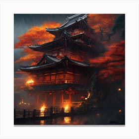 Japanese Temple Canvas Print