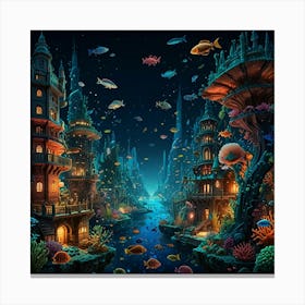 Underwater City 1 Canvas Print