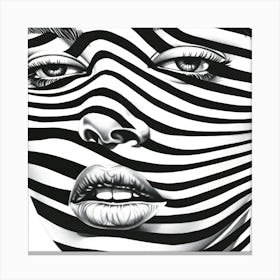 Zebra Face Canvas Print