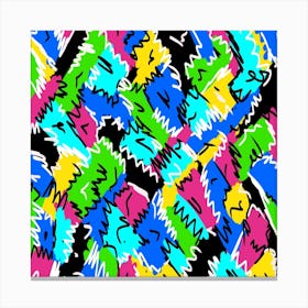 Colorful Shapes Abstract Canvas Print