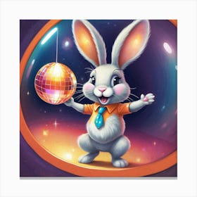 Disco Bunny 8 Canvas Print