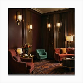 Living Room In A Hotel Canvas Print