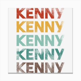 First Name Kenny Vintage 80s Style Canvas Print