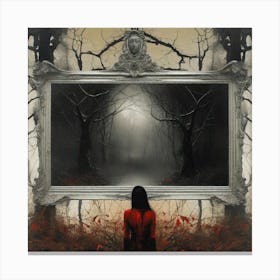 'The Woman In The Mirror' Canvas Print