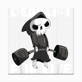 Deadlift Funny Gym Halloween Weightlifting Canvas Print