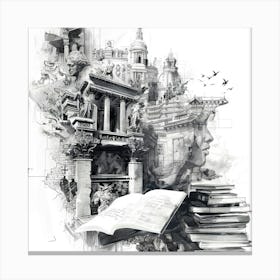 Book Illustration Canvas Print