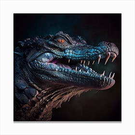 Alligator Head Canvas Print