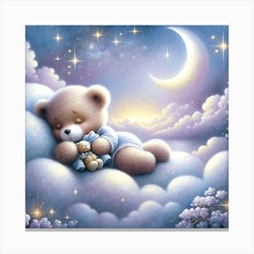 Dreamy Teddy 3 For Nursery  Canvas Print