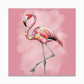 Rainbow Flamingo (1) Canvas Print