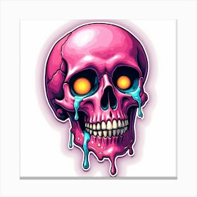 Pink Skull 2 Canvas Print