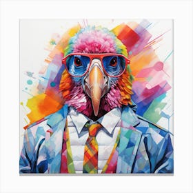 Parrot In A Suit Canvas Print