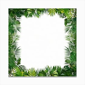 Decorative Template Exotic Jungle Frame Hipster Modern Style Flora Colourful Plant Holida (14) Canvas Print