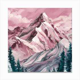 Pink And White Marble Mountain I Art Illustration Hgmwg70rsteeqjomd2xiqq Ix545hf7tq2p3gscpltjtg Canvas Print