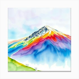 Watercolor Of A Mountain 1 Canvas Print