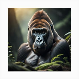 Gorilla In The Forest Canvas Print