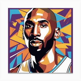 Kobe Bryant Basketball Nba Player Low Poly (1) Canvas Print